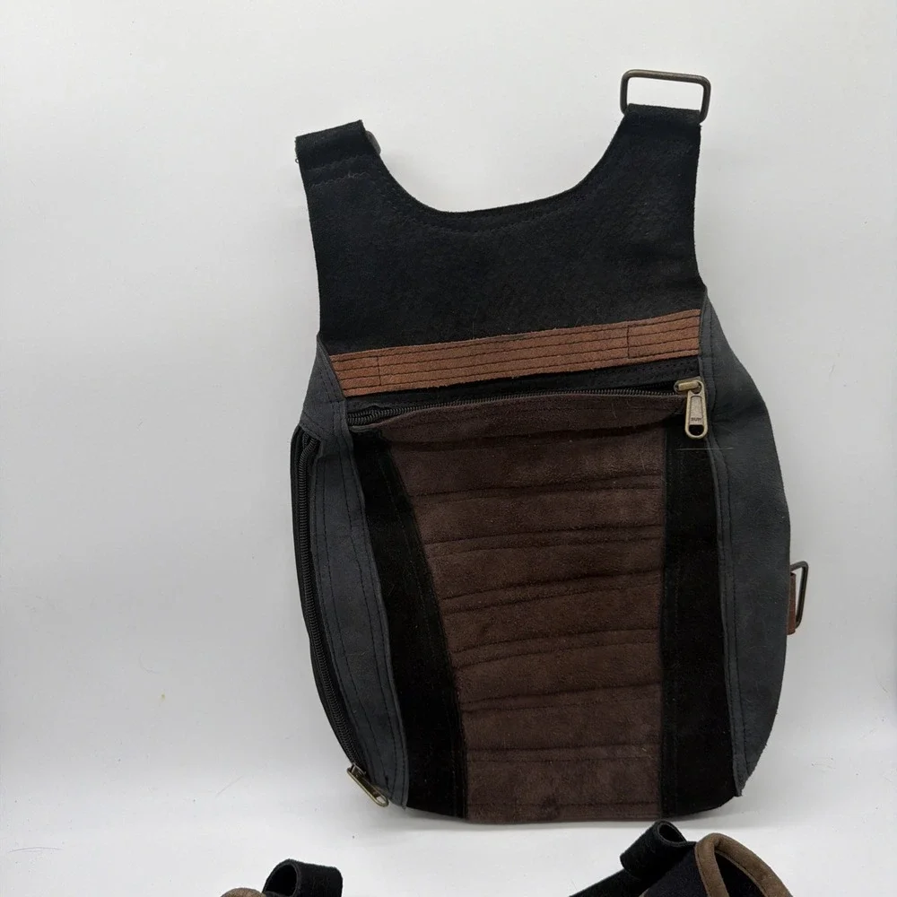 Leather Backpacks, Suede Leather Messenger Backpack